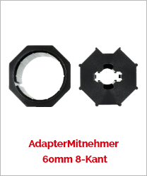 AdapterMitnehmer 60mm 8-Kant