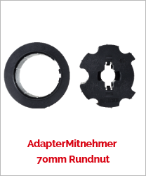 AdapterMitnehmer 70mm Rundnut