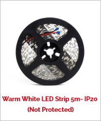 Warm White LED Strip 5m- IP20  (Not Protected)