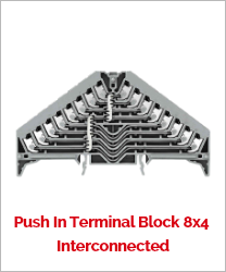 Push In Terminal Block 8x4 Interconnected