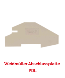 Weidmüller Abschlussplatte PDL