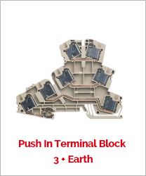 Push In Terminal Block  3 + Earth